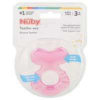 Nuby Teether, Silicone, Teethe-eez, 3m+, 1 Each