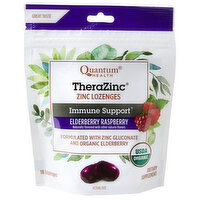 Quantum Health TheraZinc, Immune Support, Lozenges, Elderberry Raspberry Flavor, 18 Each