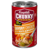 Campbell's  Chunky Soup, Savory Chicken with White & Wild Rice, 18.8 Ounce