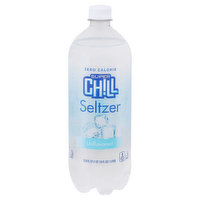 Super Chill Seltzer, Zero Calorie, Unflavored, 33.8 Fluid ounce