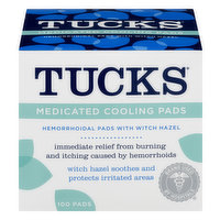 Tucks Tucks Medicated Cooling Pads With Witch Hazel, 100 Each