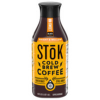 Stok Coffee Beverage, Cold Brew, Lighter Roast, Bright & Mellow, Un-Sweet, Black, 48 Fluid ounce