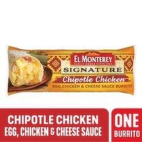El Monterey Signature Burrito, Chipotle Chicken, 4.5 Ounce