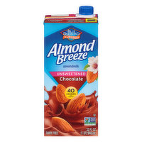 Almond Breeze Almondmilk, Chocolate, Unsweetened, 32 Ounce