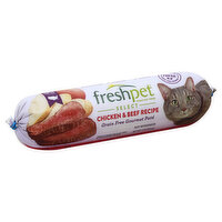 FRESHPET Cat Food, Grain Free, Chicken & Beef Recipe, Gourmet Pate, 1 Pound