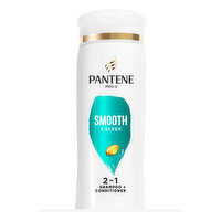 Pantene Smooth & Sleek 2in1 Shampoo and Conditioner, 12.0oz, 12 Ounce