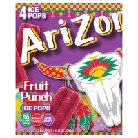 AriZona Ice Pops, Fruit Punch, 4 Each