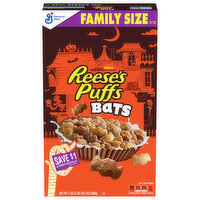 Reese's Puffs Corn Puffs, Sweet & Crunchy, Bats, Family Size, 19.7 Ounce