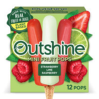 Outshine Outshine Strawberry, Lime, and Raspberry Frozen Fruit Pops, Variety Pack, 12 Count, 12 Each