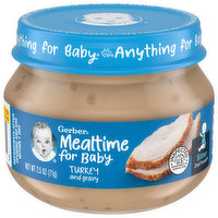 Gerber Mealtime for Baby Turkey and Gravy, Sitter 2nd Foods, 2.5 Ounce