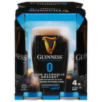 Guinness Beer, Draught, Non Alcoholic, 4 Each