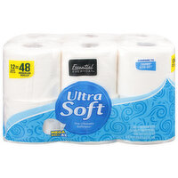 Essential Everyday Ultra Soft Bathroom Tissue, Mega Roll, 2-Ply, 12 Each