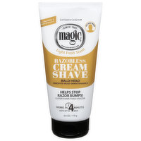 Magic Shave Cream, Razorless, Light Fresh Scent, 6 Ounce