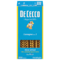 De Cecco Lasagne, No. 1, Slow Dried, 1 Pound