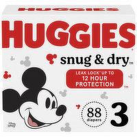 Huggies Snug & Dry Diapers, Disney Baby, 3 (16-28 lb), 88 Each