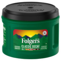 Folgers Coffee, Ground, Medium, Classic Decaf, Decaffeinated, 19.2 Ounce
