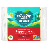 Follow Your Heart Cheese, Dairy-Free, Pepper Jack Style, Slices, 10 Each