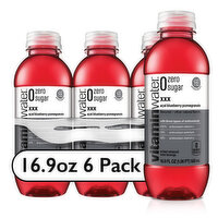 vitaminwater Vitaminwater Zero Sugar XXX Acai Blueberry Pomegranate Flavored Bottled Water, 16.9 fl oz, 6 Ct, 16.9 Fluid ounce