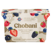 Chobani Yogurt, Greek, Low-Fat, Mixed Berry, Value Pack, 4 Pack, 4 Each