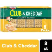 Keebler Sandwich Crackers, Club and Cheddar, 11 Ounce