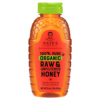 Nature Nate's Honey Co. Honey, Organic, Raw & Unfiltered, 16 Ounce