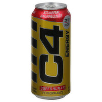 C4 Energy Drink, Performance, Zero Sugar, Strawberry Watermelon Ice, 16 Fluid ounce