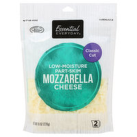 Essential Everyday Cheese, Mozzarella, Classic Cut, 8 Ounce