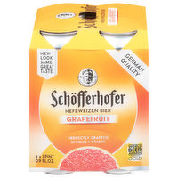 Schofferhofer Beer, Heffeweizen, Grapefruit, 4 Each