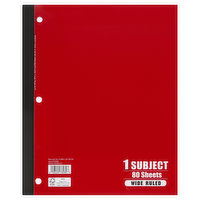 Norcom Notebook, 1 Subject, Wide Ruled, 80 Sheets, 1 Each