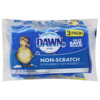 Dawn Scrubber Sponges, Non-Scratch, 3 Pack, 3 Each