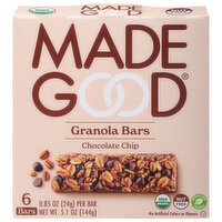 MadeGood Granola Bars, Chocolate Chip, 6 Each