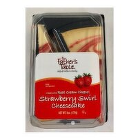 Father's Table Strawberry Swirl Cheesecake, 2 Slice Duos, 6 Ounce