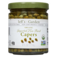 Jeff's Garden Capers, Organic, Imported Non-Pareil, 6 Fluid ounce