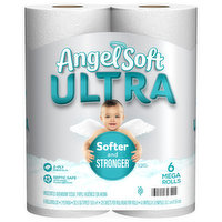 Angel Soft Ultra Bathroom Tissue, Unscented, Mega Rolls, 2-Ply