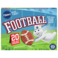 Pillsbury Ready to Bake! Cookie Dough, Sugar, Football Cut-Out, 7.2 Ounce