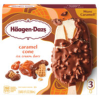 Haagen-Dazs Ice Cream Bars, Caramel Cone, 3 Each