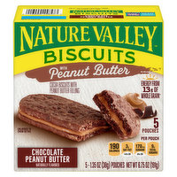 Nature Valley Biscuits, Chocolate Peanut Butter, 5 Each