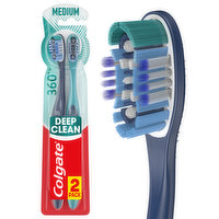 Colgate 360 Whole Mouth Clean Adult Manual Toothbrush, 2 Each