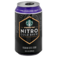 Starbucks Coffee Drink, Premium, Dark Cocoa Sweet Cream, Nitro Cold Brew, 9.6 Ounce