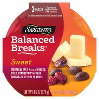 Sargento Balanced Breaks, Sweet, Monterey Jack/Cranberries/Peanuts, 3 Pack, 3 Each