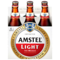 Amstel Light Beer, Lager, 6 Pack, 6 Each