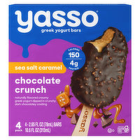 Yasso Yogurt Bars, Greek, Sea Salt Caramel/Chocolate Crunch, 4 Pack, 4 Each