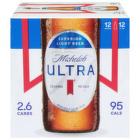 Michelob Ultra Beer, Light, Superior, 12 Each