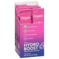 Orgain  Hydro Boost Drink Mix, Rapid Hydration, Berry Flavored, 8 Each