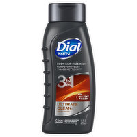 Dial Men Body + Hair + Face Wash, Fresh Water, 3 in 1, 16 Fluid ounce