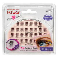 Kiss Ever EZ Lashes, Trio, Medium Combo, 30 Each