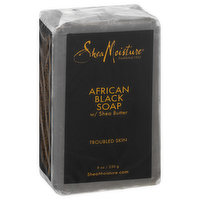 Shea Moisture Soap, African Black, Troubled Skin, with Shea Butter, 8 Ounce