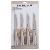 Farberware Knife Set, Steak, Stainless Steel, 4 Each