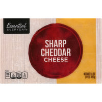 Essential Everyday Cheese, Sharp Cheddar, 16 Ounce
