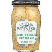 Bornier Dijon Mustard, Organic, Wholegrain, 7.4 Ounce